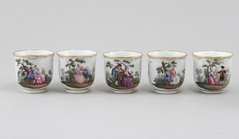 KAFFESERVIS, 13 delar, porslin, Meissen, 1900-tal.