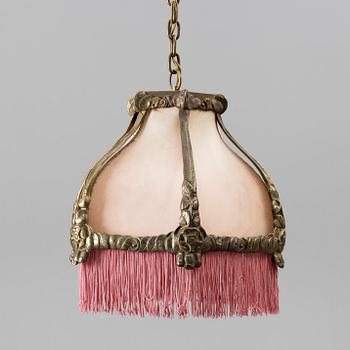 An early 20th century jugend ceiling light.