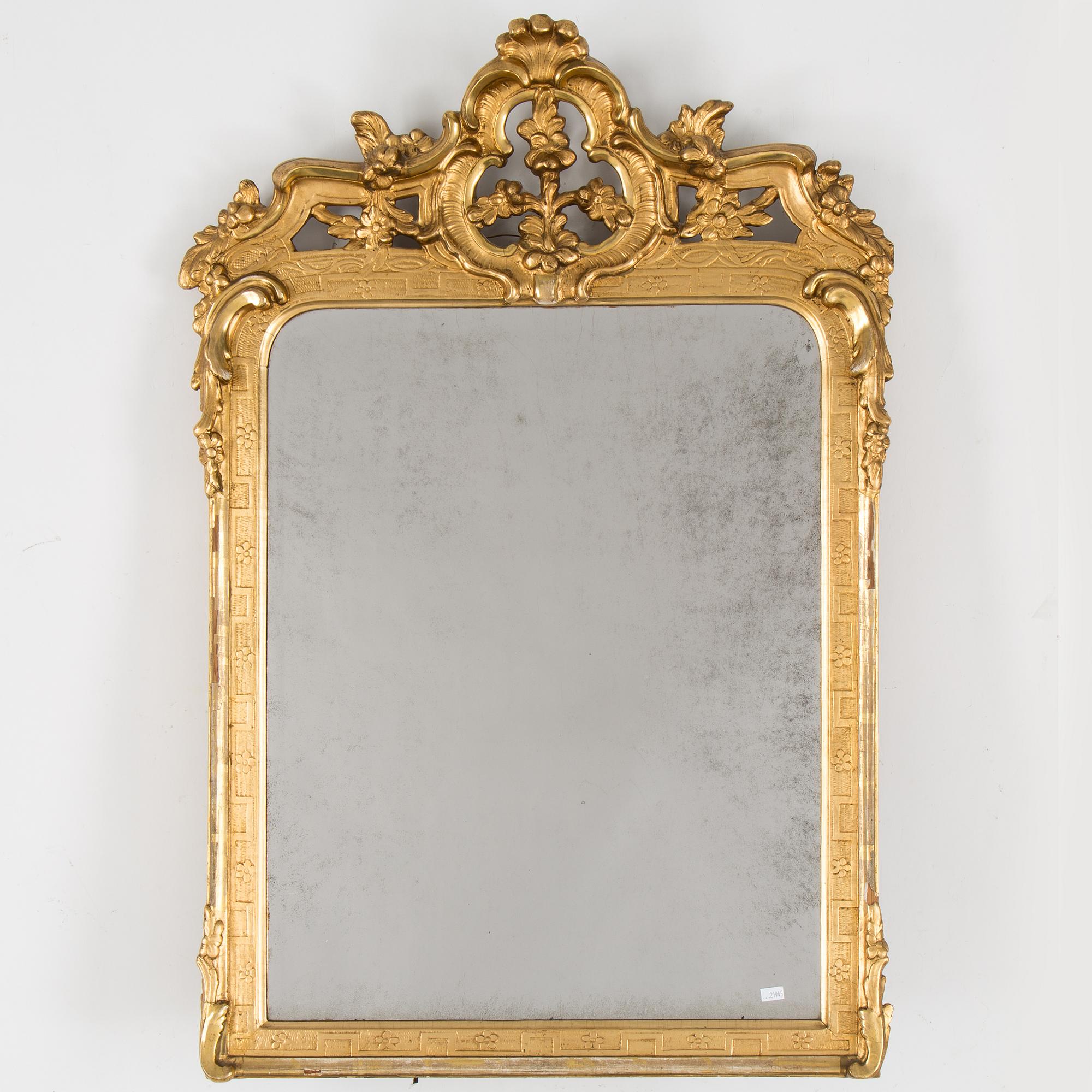 A Swedish Rococo 18th century mirror.