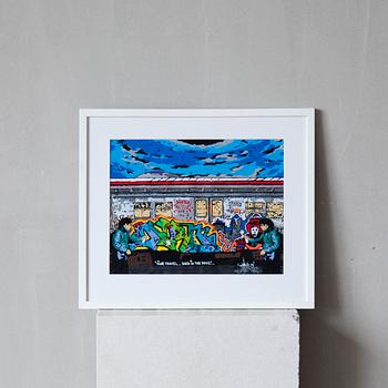 DURO, "Time Travel...Back in the days", feltpen, signed. Dated -05.