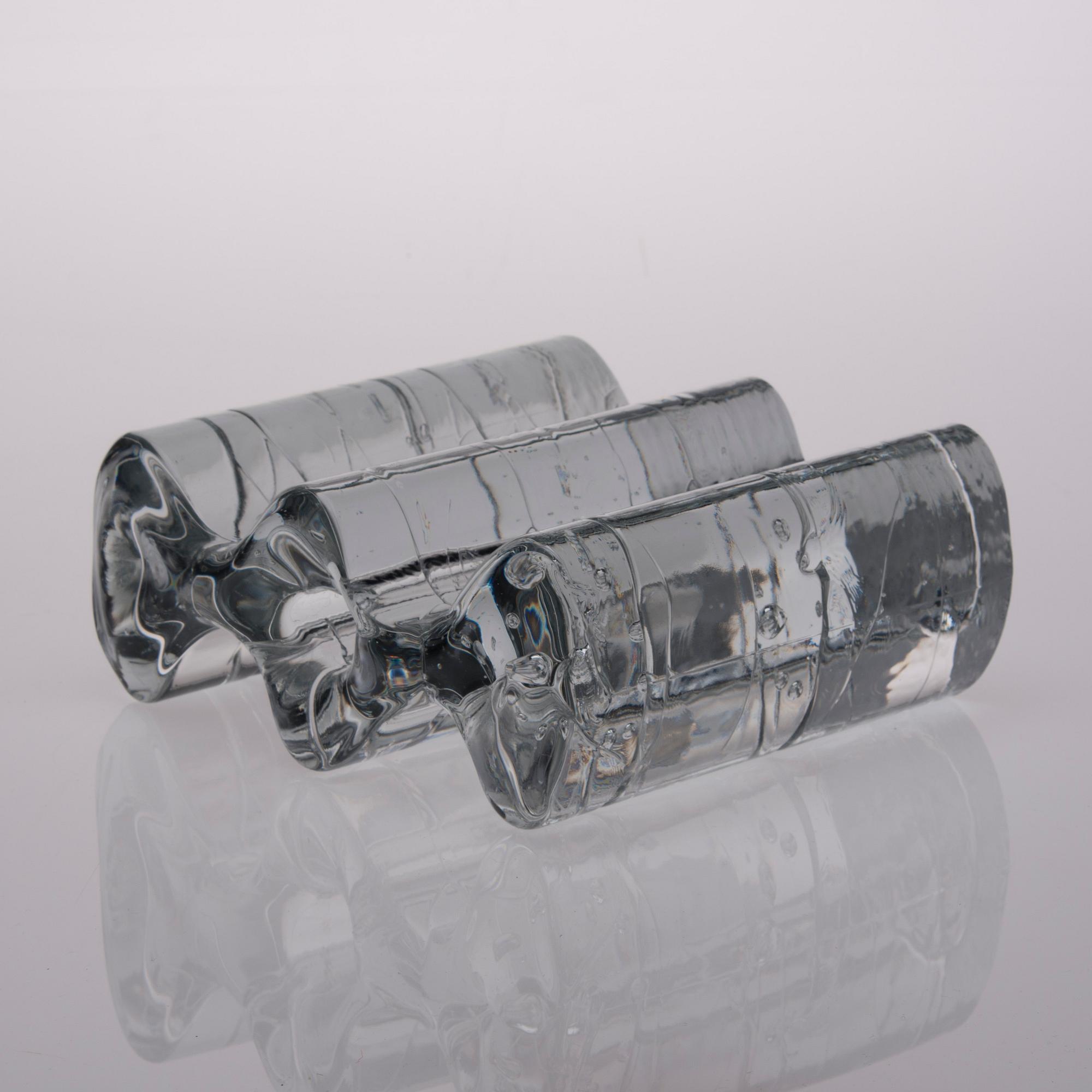 LJUSSTAKE / SKULPTUR, glas, "Arkipelago"-serien, signerad Timo Sarpaneva.