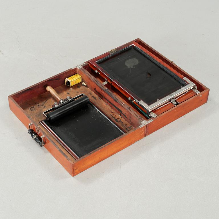 MIMEOGRAF, Ellam's Duplicator, "Diaphragm Model", omkring sekelskiftet 1900.