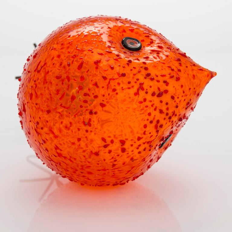 Alessandro Pianon, "Pulcino", skulptur, glas, Vistosi, Murano, Italien 1960-tal.