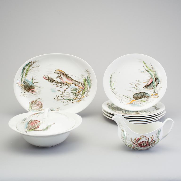 A nine piece earthenware service by Johnson Bros, England, second half of the 20th century.