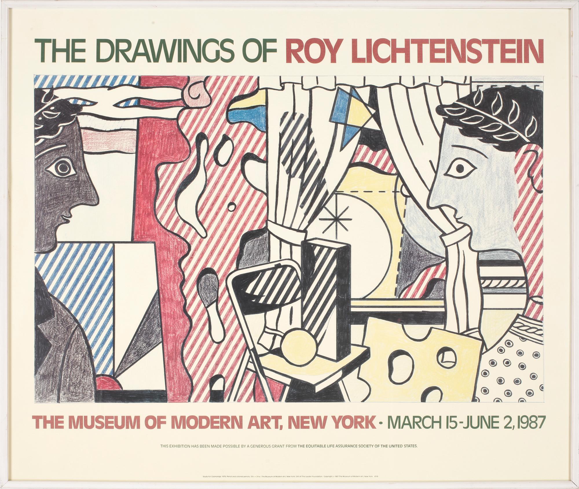 ROY LICHTENSTEIN, utställningsaffisch, MOMA, 1987.