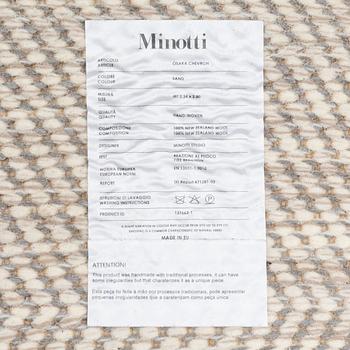 Rug, flat weave, 'Osaka Chevron', Minotti, Italy, approximately 282 x 225 cm.
