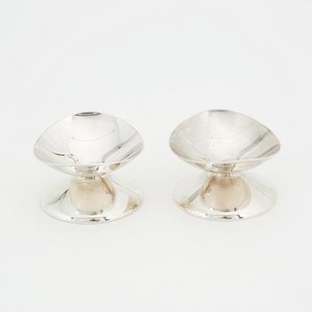 Hans Hansen, ljusstakar ett par, sterlingsilver, Danmark 1950-60-tal.