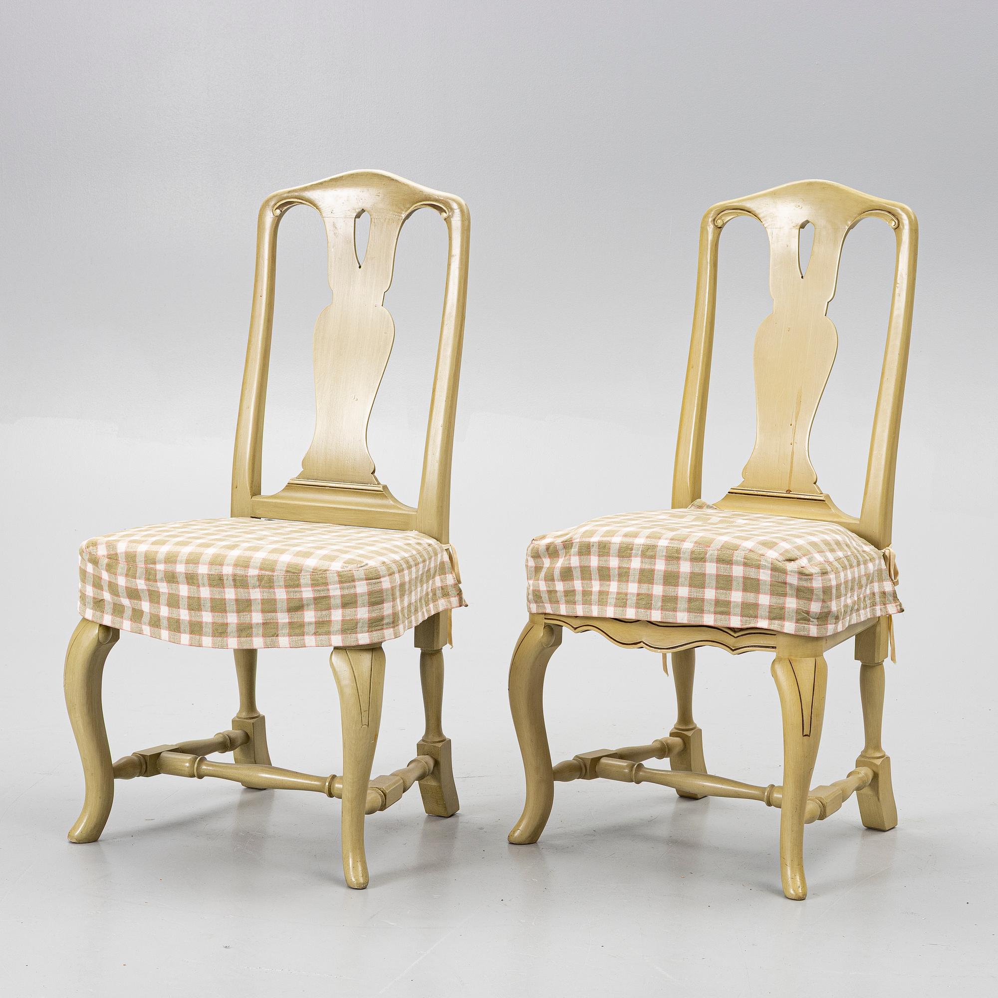 Dining group, 7 pieces. Rococo style, second half of the 20th century.