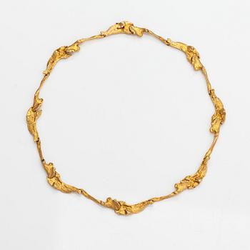 Björn Weckström, A 14K gold necklace "Orchid Psychedelic". Lapponia 1972.