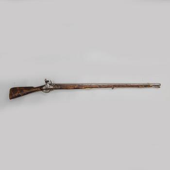 A flintlock shotgun, circa 1800.
