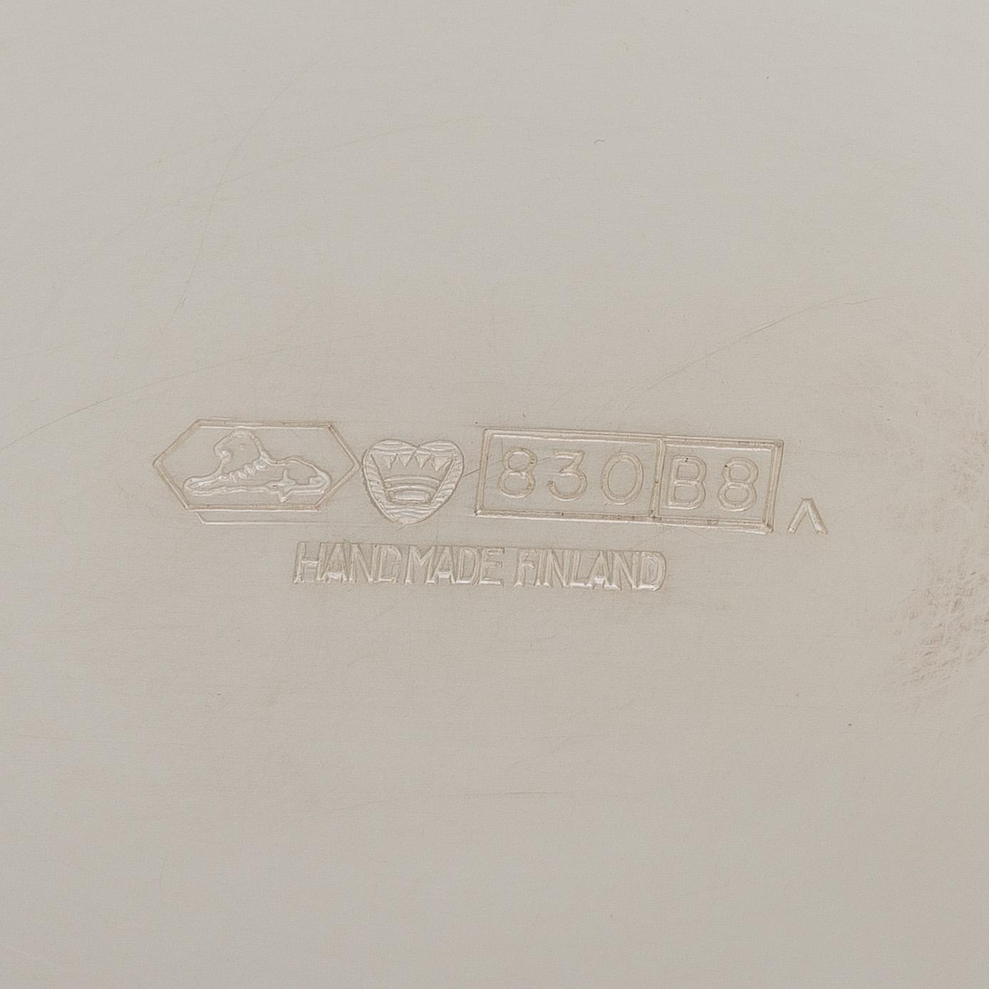 Coffee service, three parts, silver, Kultakeskus Oy, Hämeenlinna,  1976 - 1979.