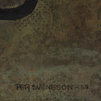Per Svensson, oil on canvas, signed and dated -69.