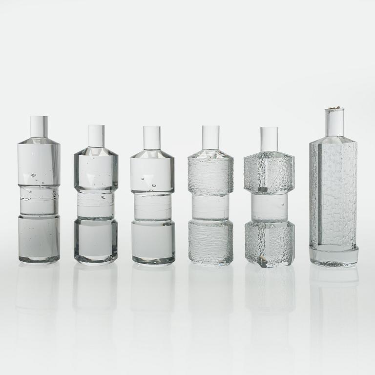 Timo Sarpaneva, prototyper, 6 st, signerade Original Design Timo Sarpaneva 1976 Iittala.