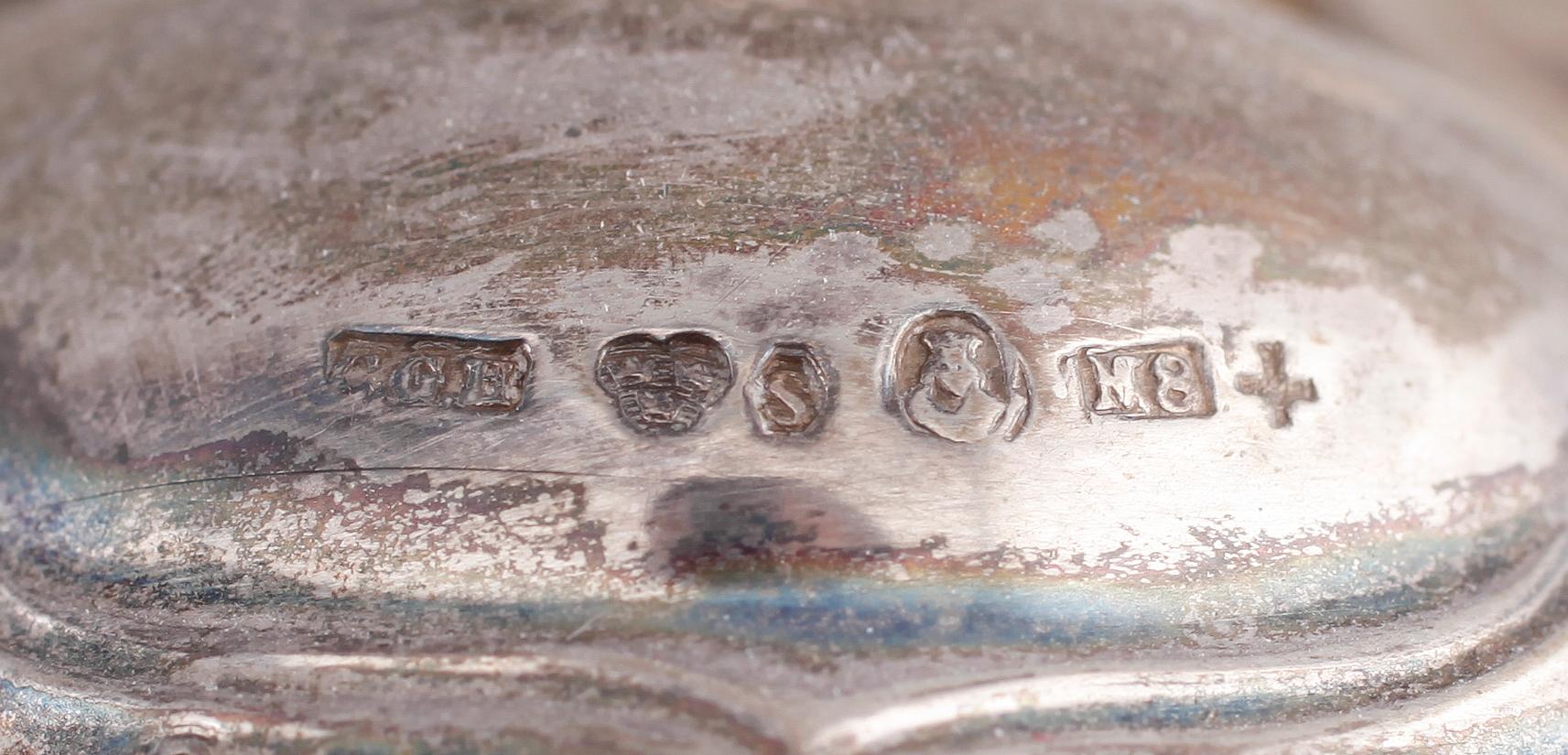 LJUSSTAKAR, 1 par, silver, C G Hallberg, Stockholm 1938 och 1941.