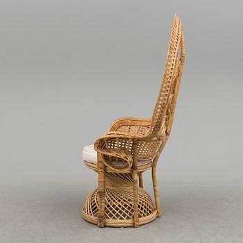 A rattan chair, second half of the 20th century.