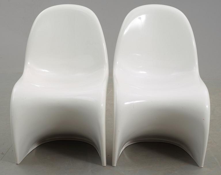 A pair of Verner Panton 'Panton chairs', Herman Miller, USA 1972.