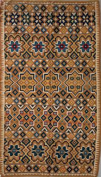 TÄCKE, rölakan, 1800-talets andra hälft. Ca 224 x 128 cm.