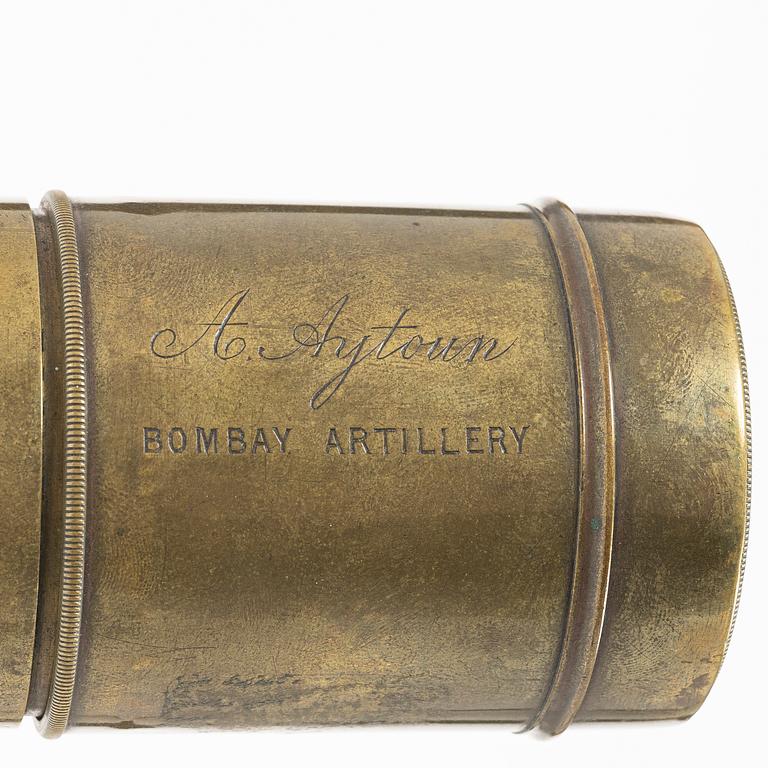 Telescope, 19th century, marked L Ingr Chevalier,  opticien du Roi  , Place du Pont Neuf 15, Paris.