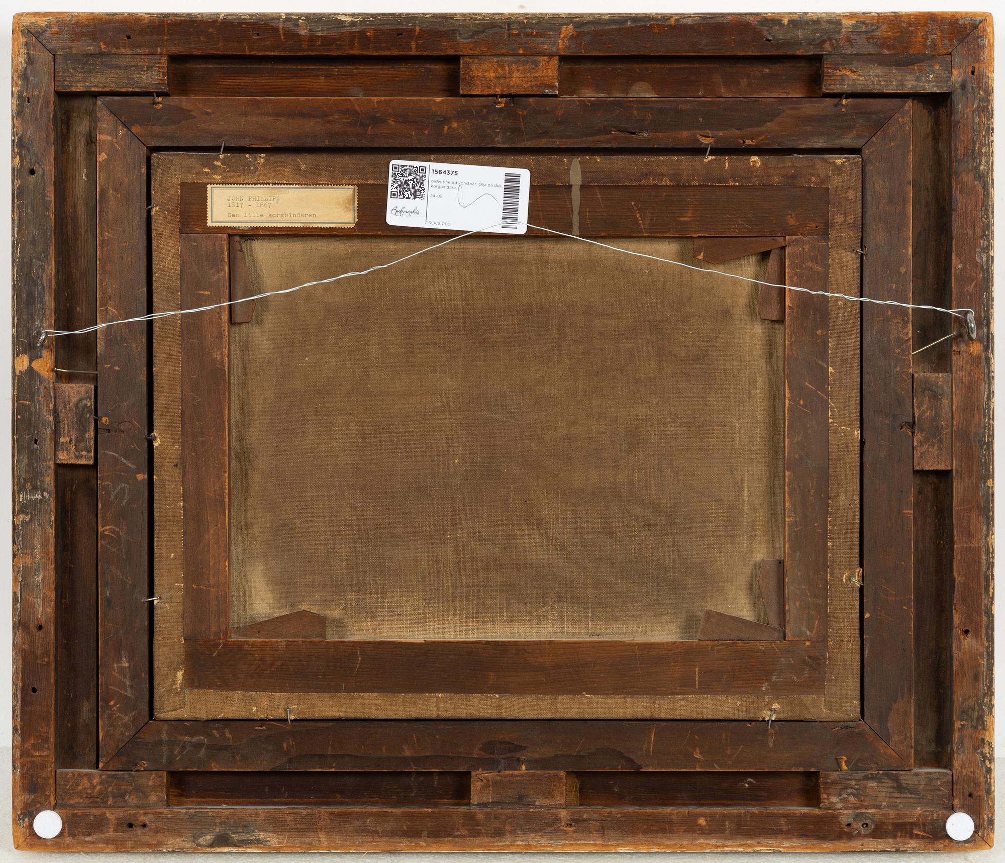 John Phillip, his artwork, The Basket Maker.