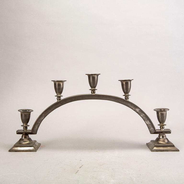 Just Andersen, a pewter candelabra first half of the 20th century.