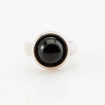 Georg Jensen, Regitze Overgaard, ring, silver and black stone.