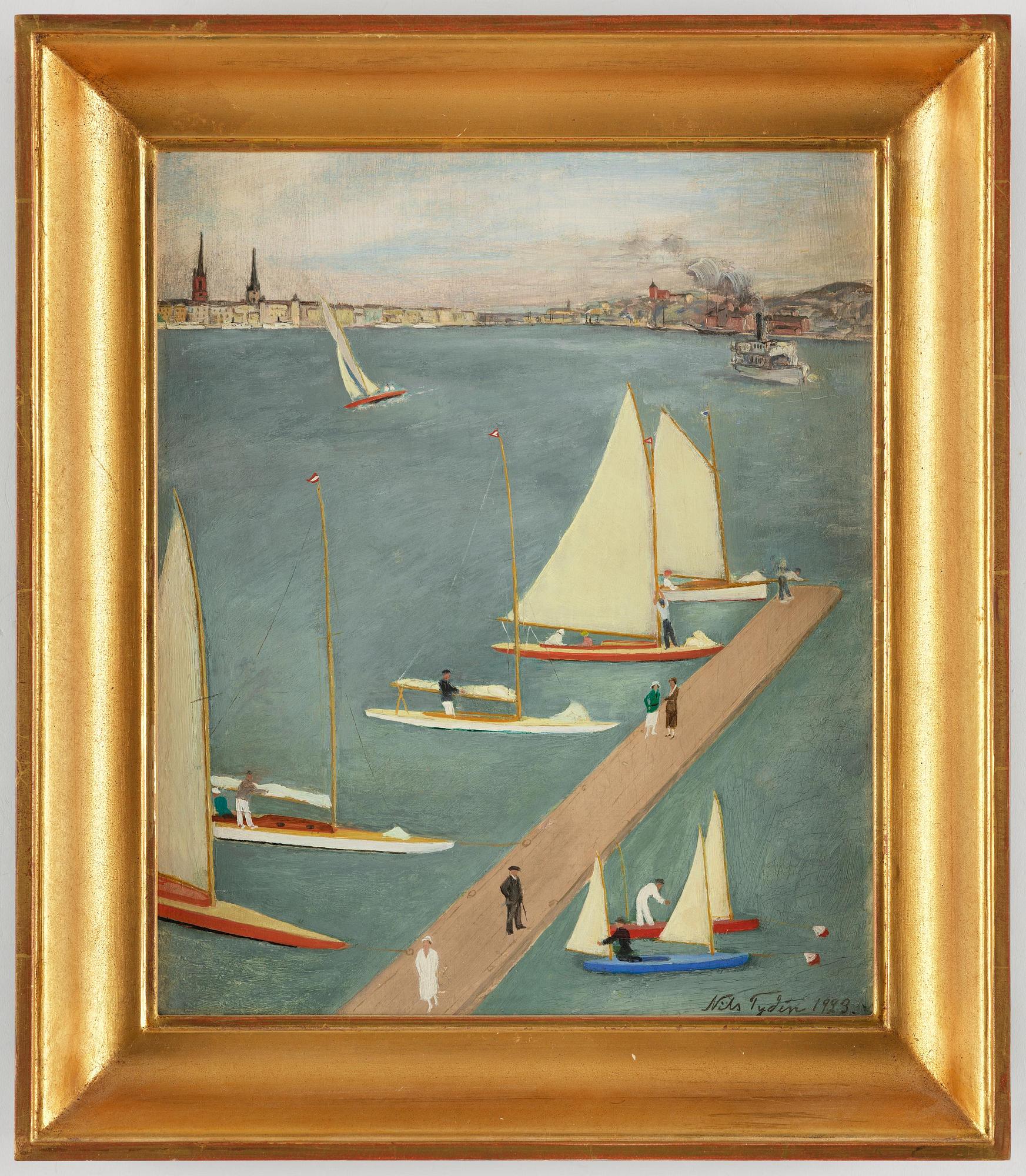 Nils Tydén, Motif from Riddarfjärden with sailing boats.