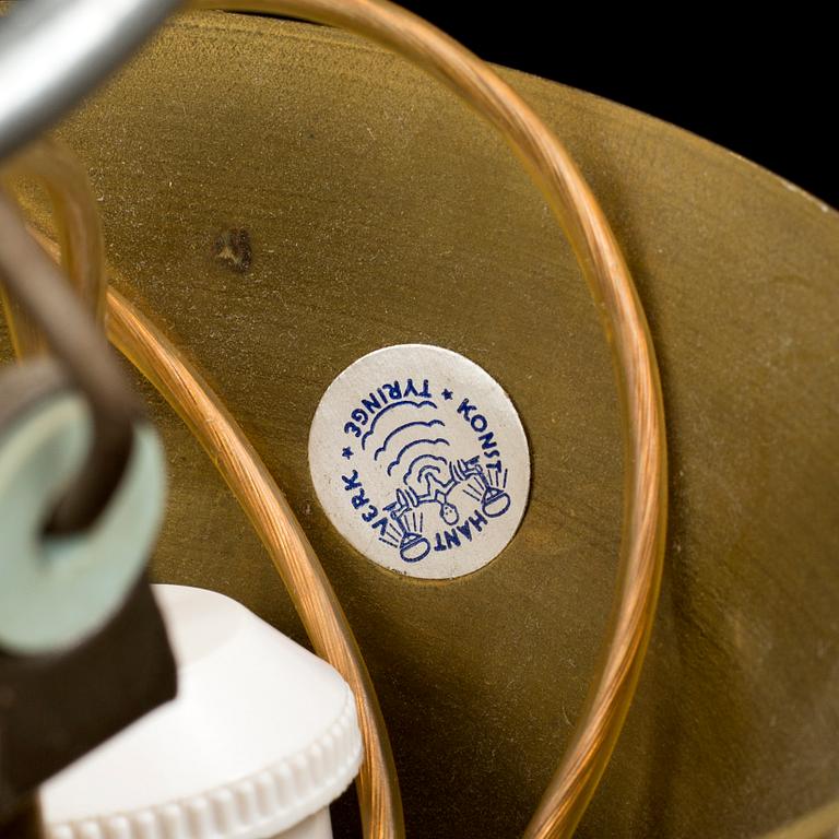 A 1970s ceiling light by Tyringe Konsthantverk, Sweden.