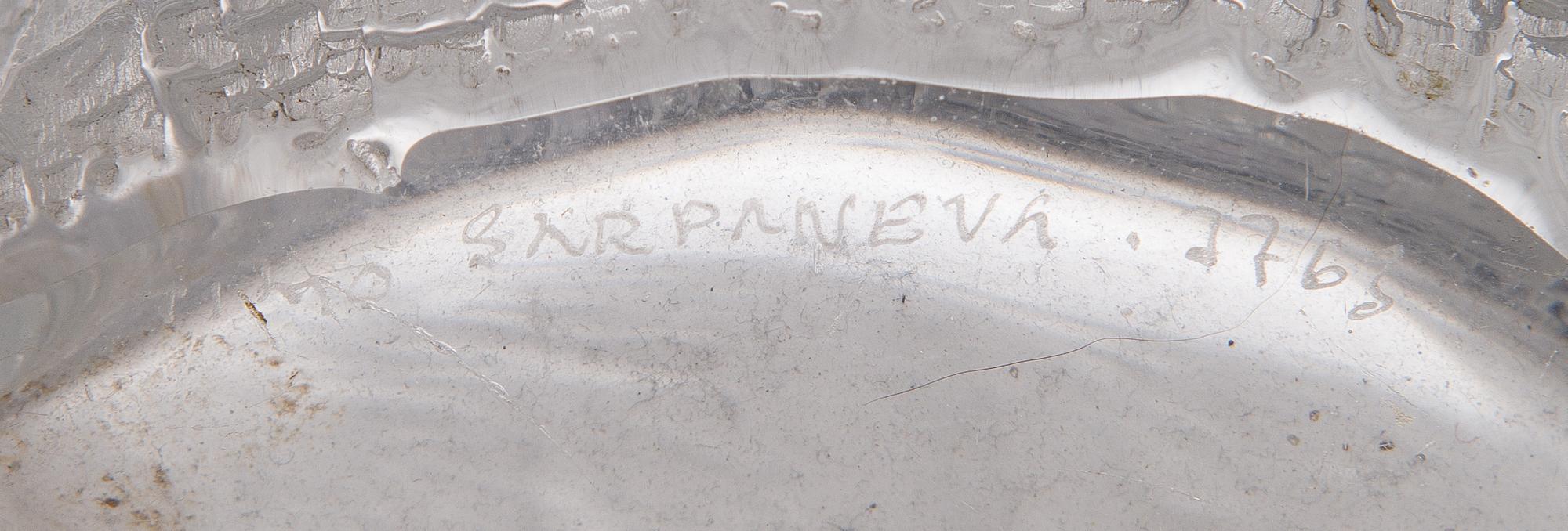 TIMO SARPANEVA, VAS, glas, Finlandia-serien, signerad Timo Sarpaneva -3350 och -3763.