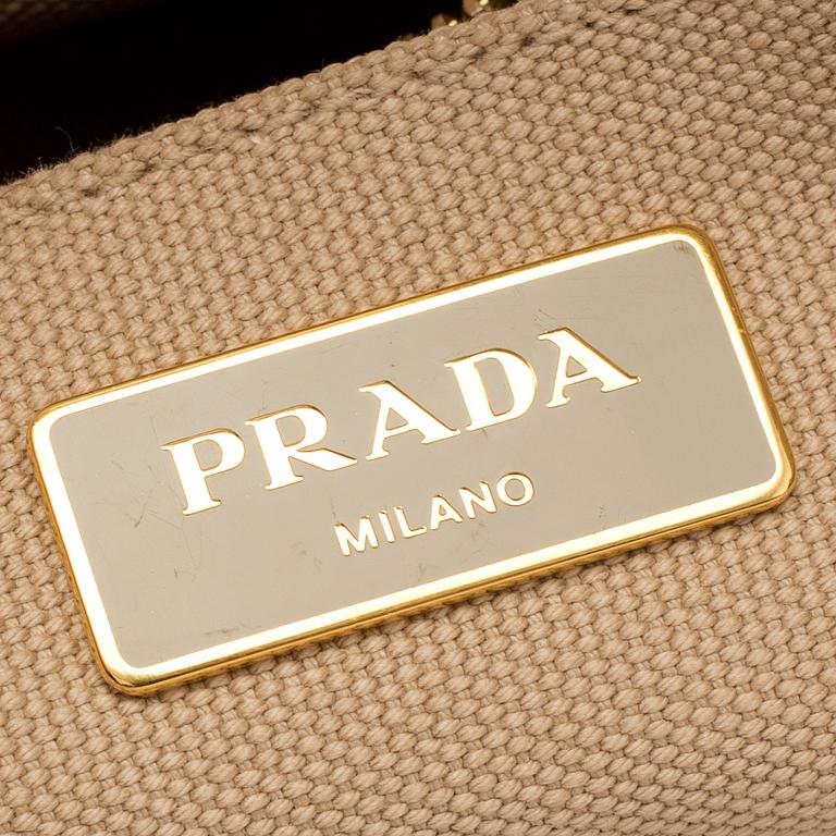 Prada canapa canvas Gardener's tote bag.