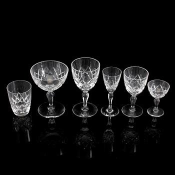 GLASSERVIS, 37 delar, "Karolina", Orrefors, 1900-talets andra hälft.