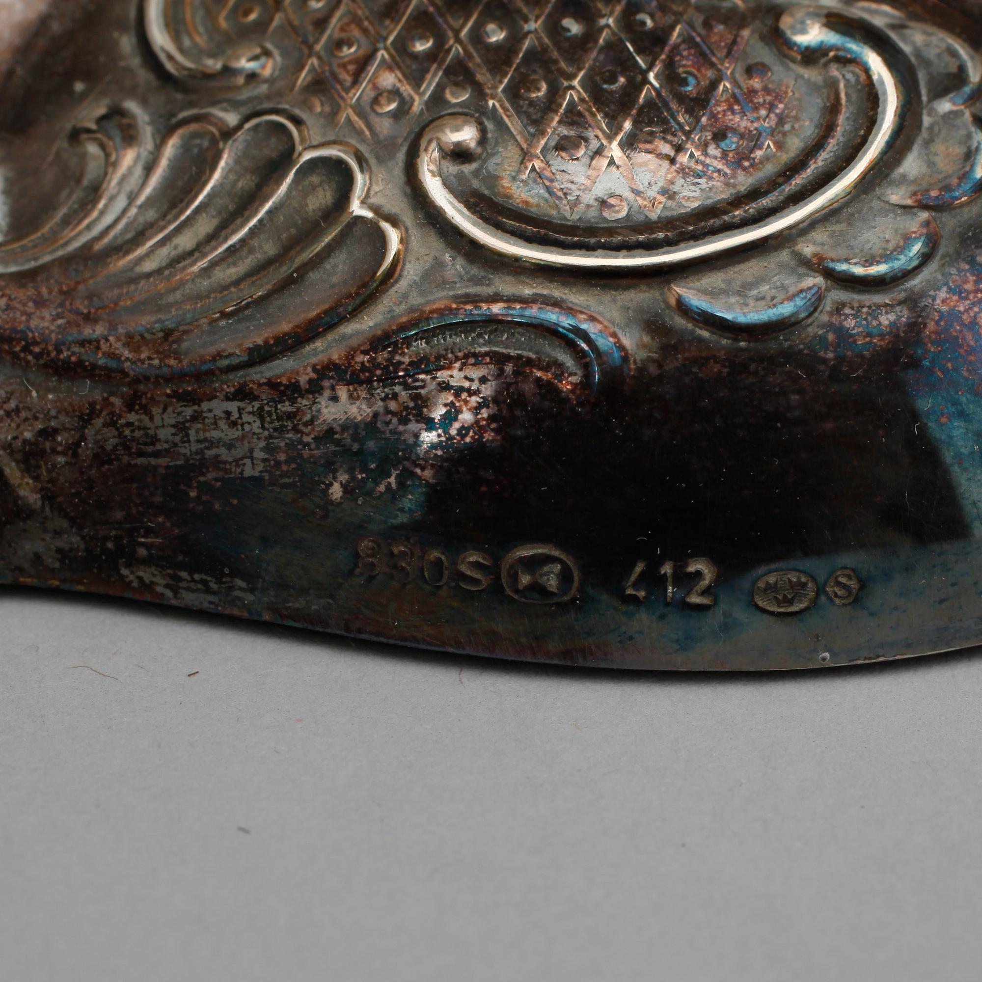 LJUSSTAKAR, ett par, silver, med svenska importstämplar, 1900-talets första hälft.