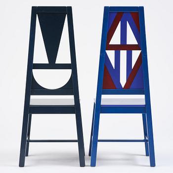 Mårten Andersson, a set of six chairs, "Från gryning till natt" (From Dawn to Night), 1998.