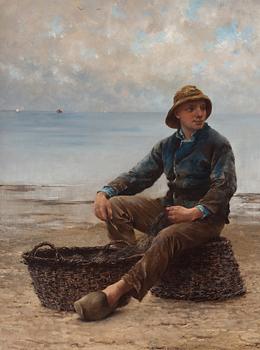 August Hagborg, Musselplockerskor på stranden.
