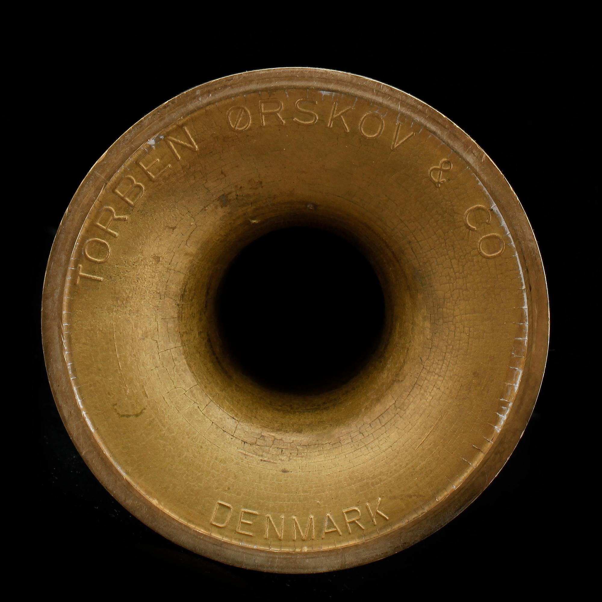 LJUSSTAKAR, ett par, mässing, Torben Orskov & Co, Danmark.