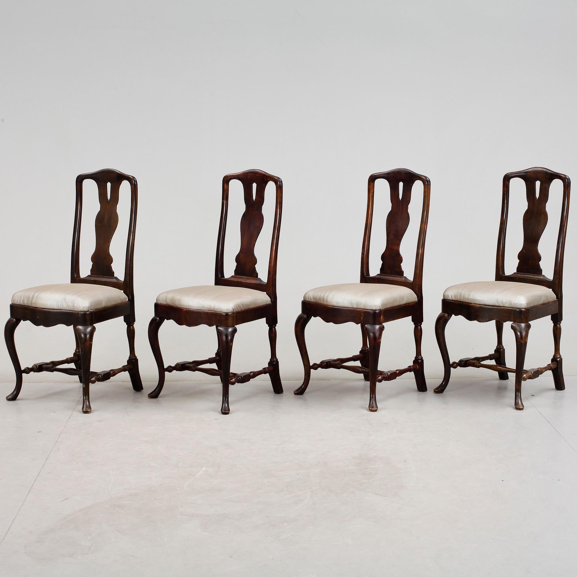 STOLAR, 4 st, senbarockstil, omkring 1900.