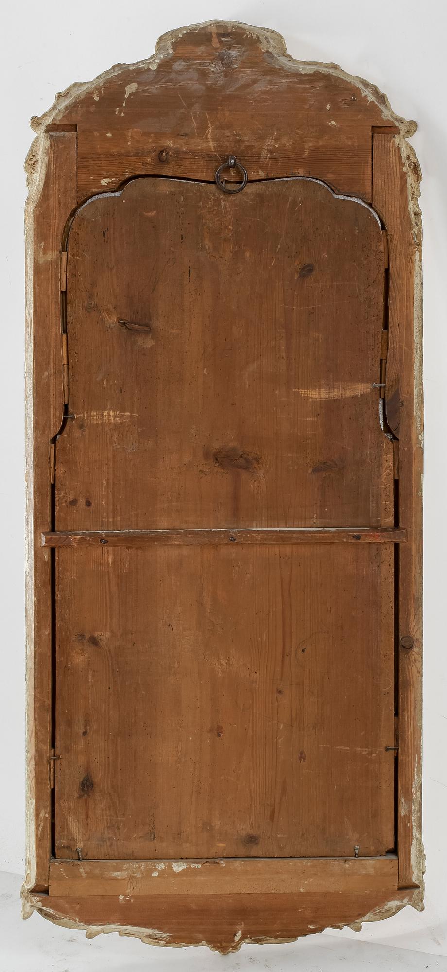SPEGEL, rokoko, 1700-tal. Höjd 105cm.