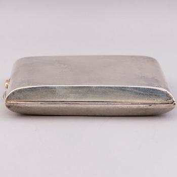 CIGARETTE CASE, silver, Auran kultaseppä, Turku 1951 and CUFFLINKS, silver, Japan late 19th century.