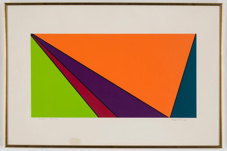 OLLE BAERTLING, silkscreen on paper EA edition, signed and dated 1959-73.