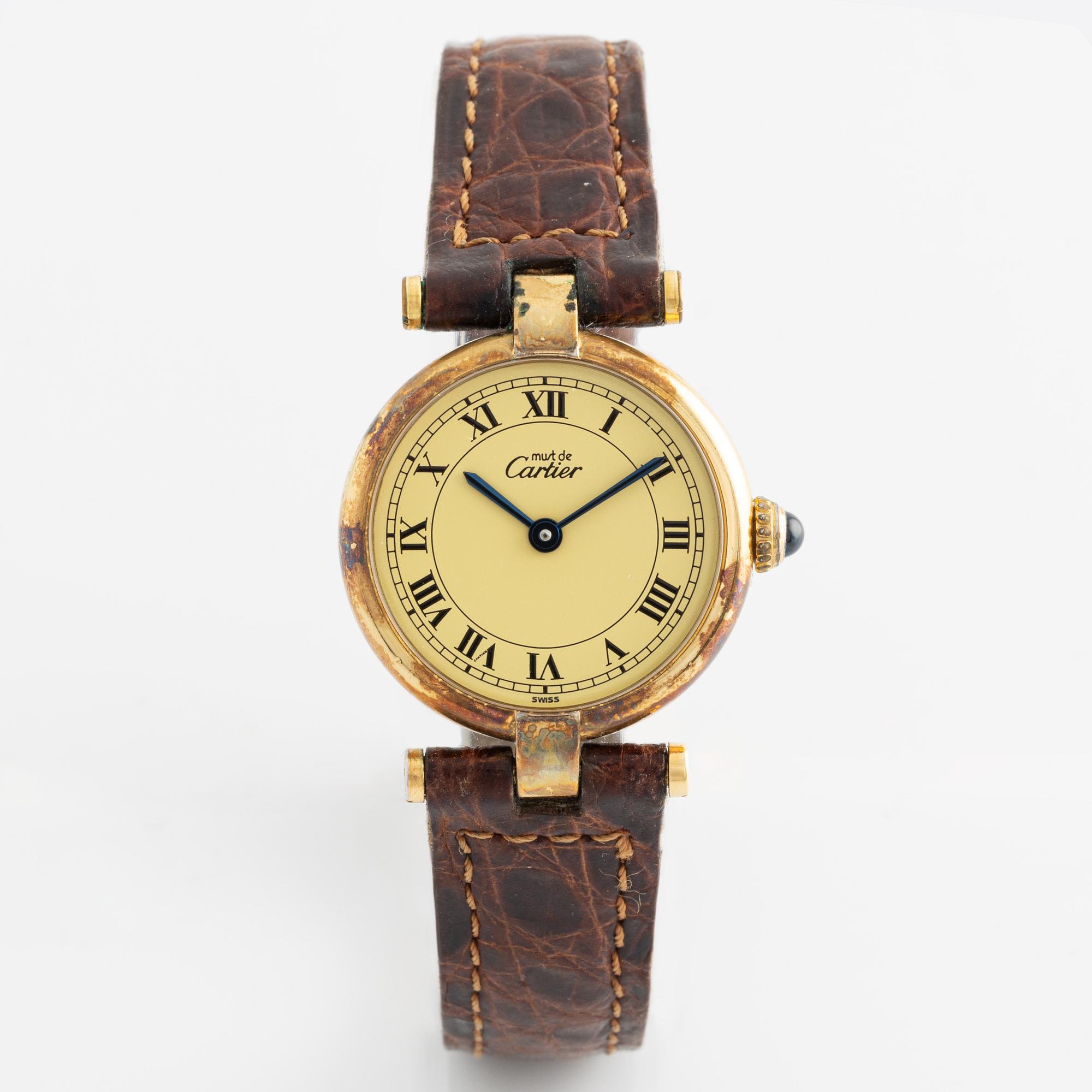 must de Cartier, VLC, armbandsur, 24 mm,