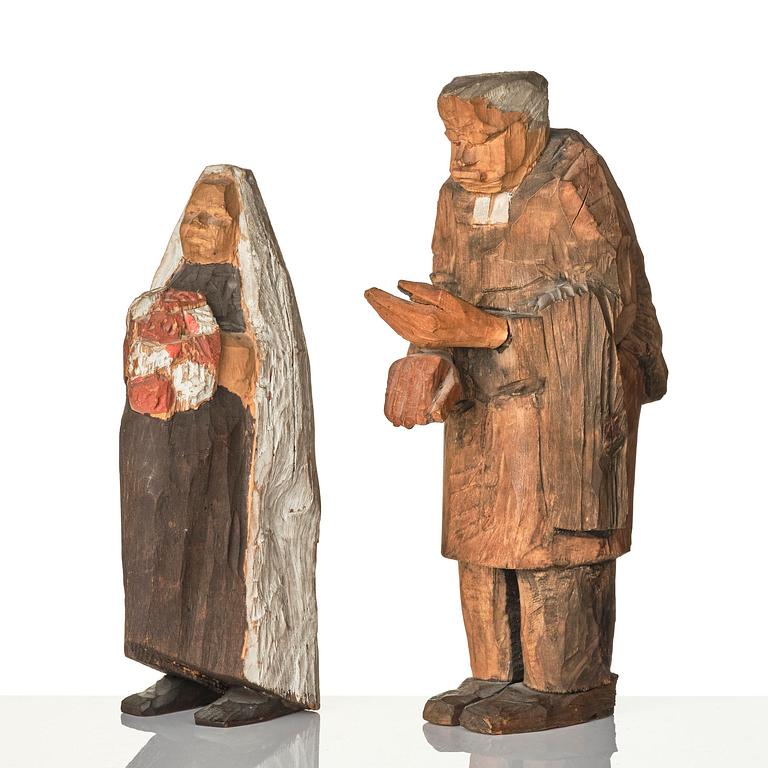 Axel Petersson Döderhultarn, "Bröllop" (The wedding) (7 pieces).