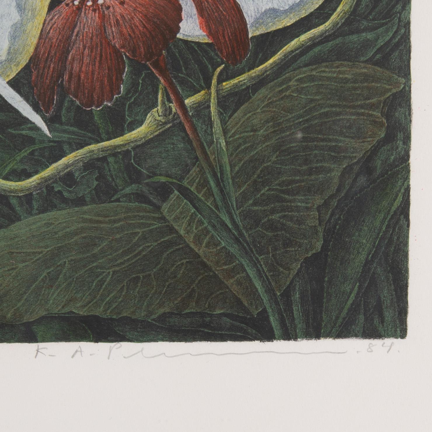 Karl Axel Pehrson, lithograph in colours, 1984, signed 56/385.