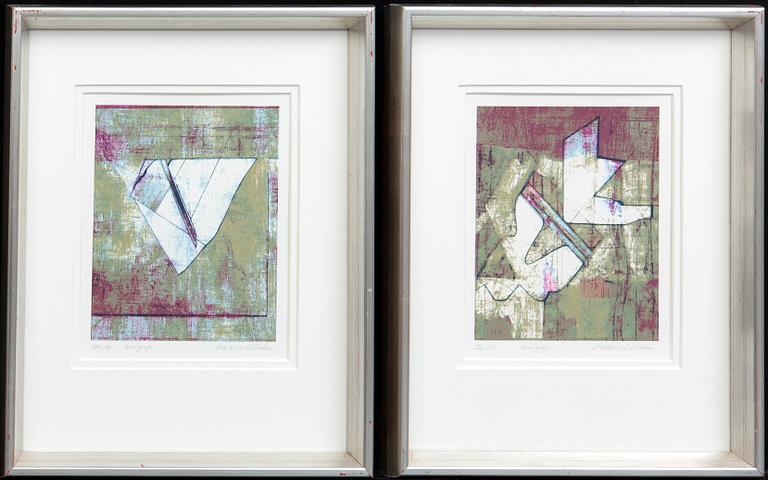 Anders Österlin, 2 st färgserigrafier, signerad och numrerade 126/150 resp 104/170.