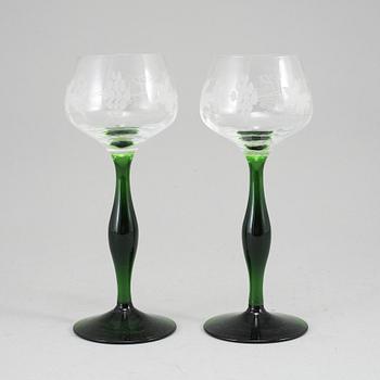 A group of 12 wine glasses, Swden, 20th Century.