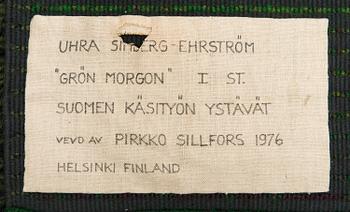 UHRA-BEATA SIMBERG-EHRSTRÖM, ryijy/ryijymatto, Suomen käsityön ystävät. Noin 185x125 cm.
