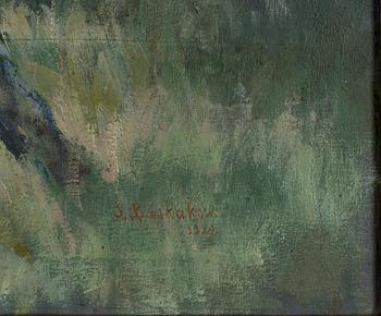 OKÄND KONSTNÄR, olja på duk. Signerad S Baskakow och daterad 1920.