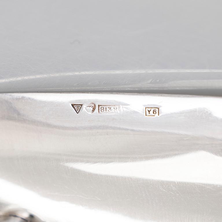 Vateja, 5 kpl, hopeaa ja messinkiä, Birgit Rydman ja Liisa Heinämaa, Tillander, Helsinki 1950-luku.