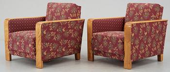 FÅTÖLJER, ett par, Art Deco, 1930/40-tal.