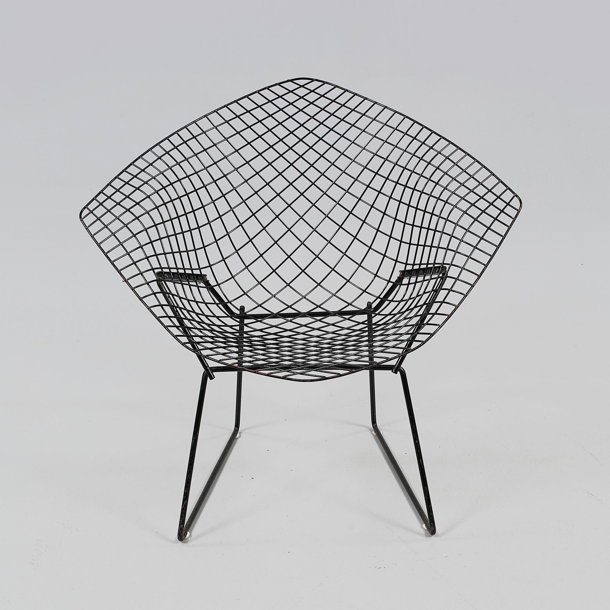 FÅTÖLJ, "Diamond chair", Harry Bertoia, 1900-talets tredje kvartal.