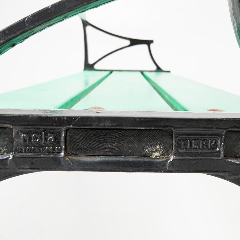 Garden bench, "Tessin", Tierp, Nola Stockholm, 20th century.