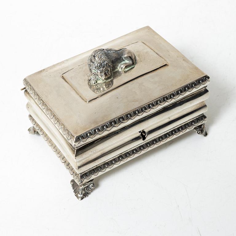 G.H. Adolph Reich, skrin, silver, empire, Berlin 1821-1841.